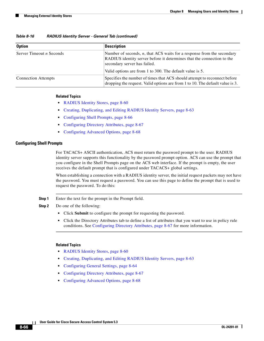 Cisco Systems OL-24201-01 manual Configuring Shell Prompts 