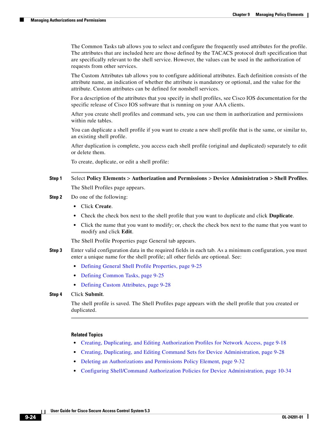 Cisco Systems OL-24201-01 manual Related Topics 