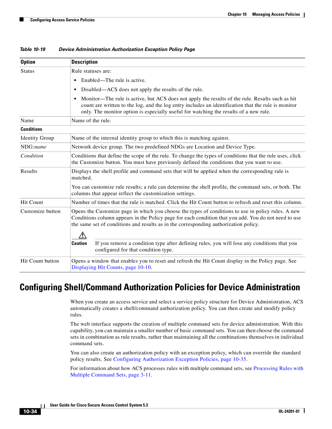 Cisco Systems OL-24201-01 manual Condition, 10-34 