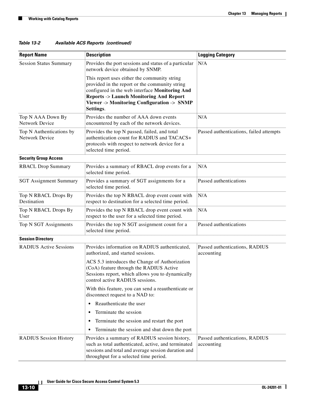 Cisco Systems OL-24201-01 manual 13-10 