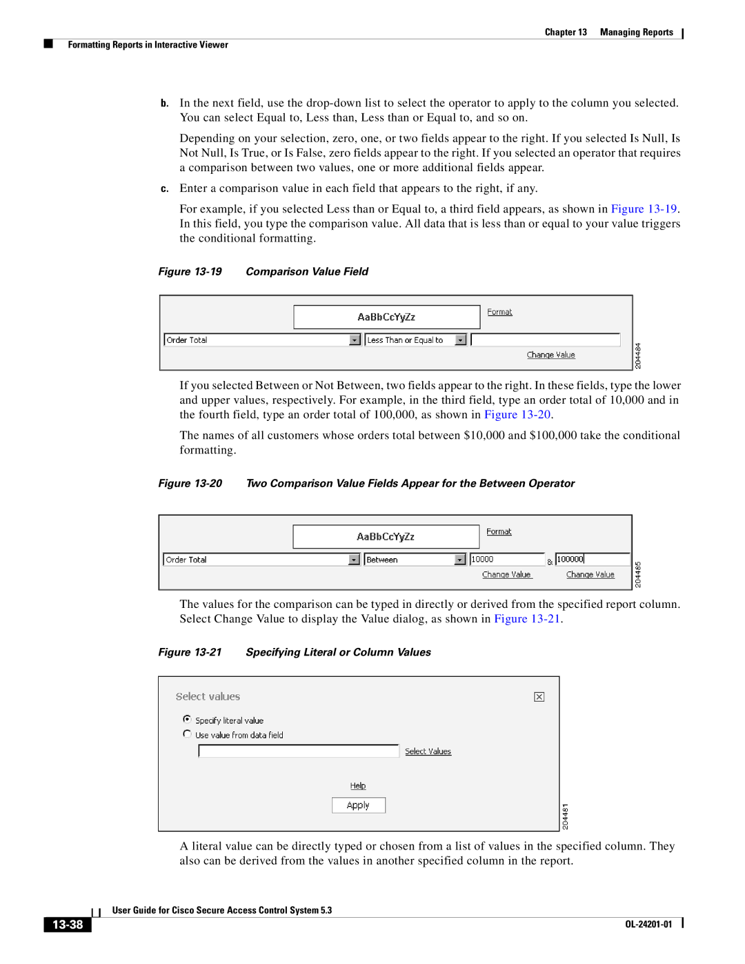 Cisco Systems OL-24201-01 manual 13-38, Comparison Value Field 