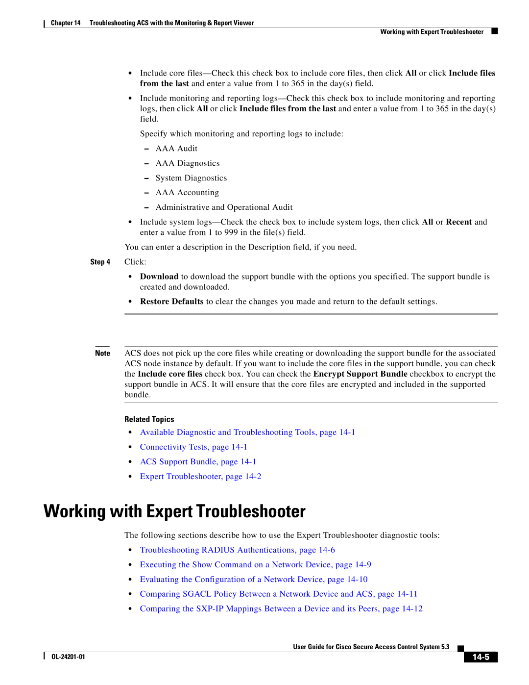 Cisco Systems OL-24201-01 manual Working with Expert Troubleshooter, 14-5 