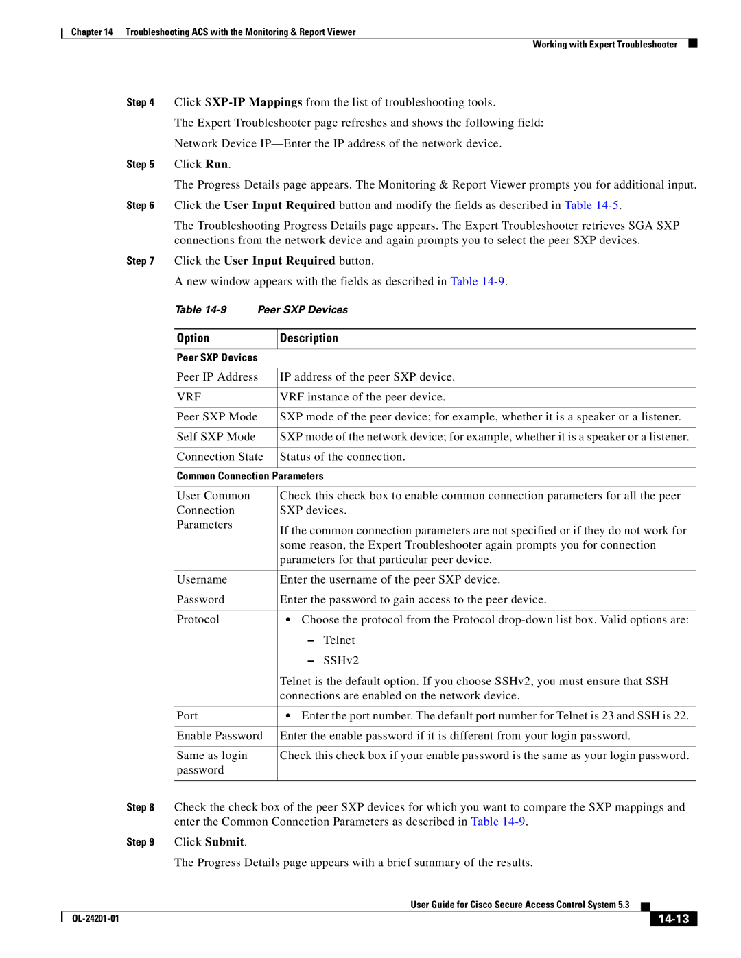 Cisco Systems OL-24201-01 manual Click the User Input Required button, Vrf, 14-13 