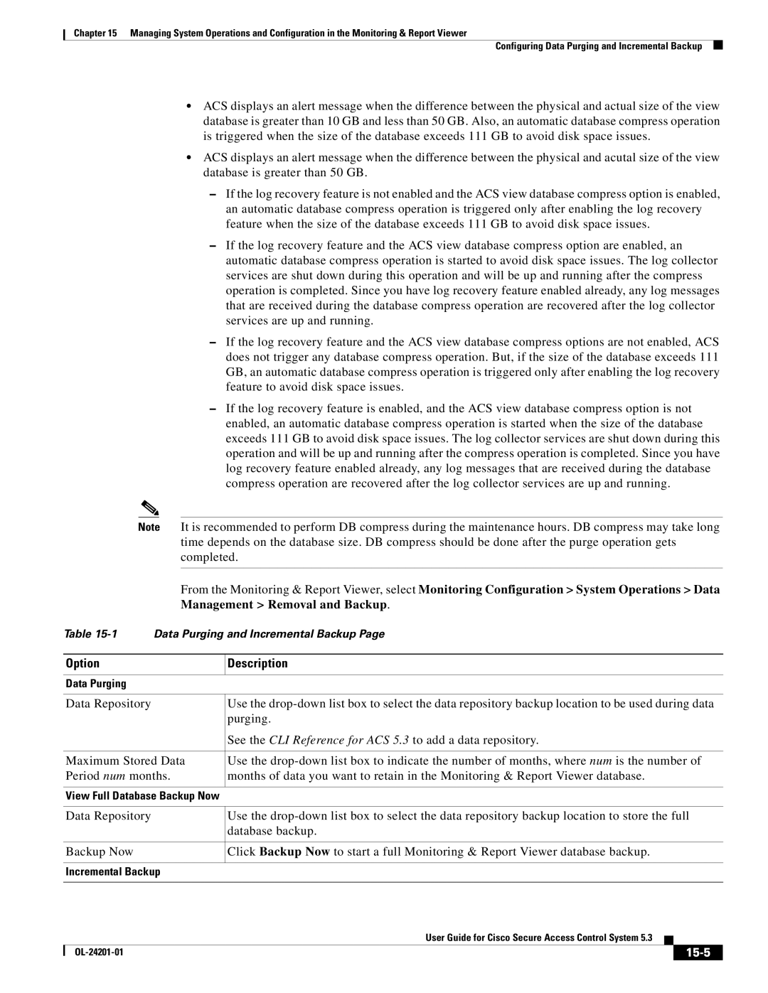 Cisco Systems OL-24201-01 manual Option Description, 15-5 