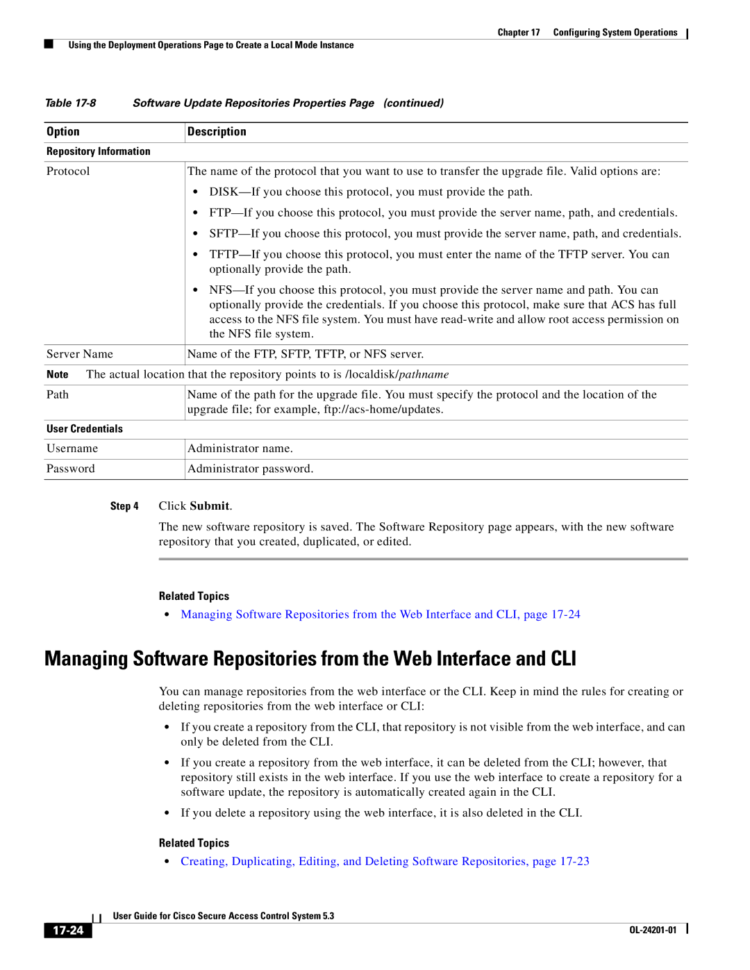 Cisco Systems OL-24201-01 manual Related Topics, 17-24 