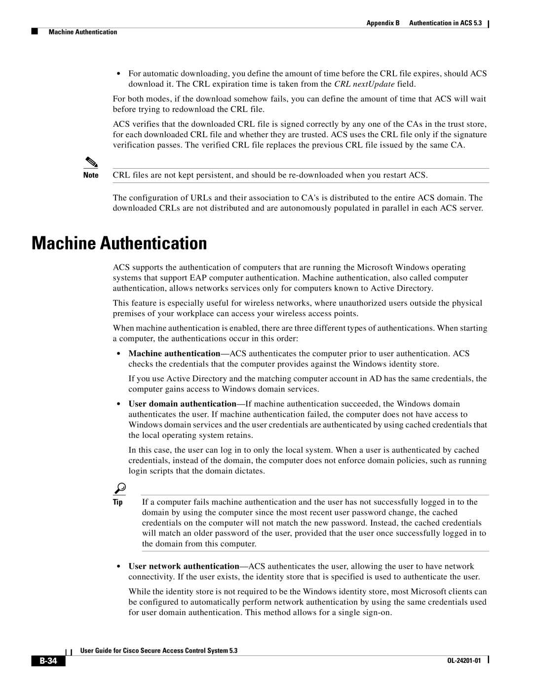 Cisco Systems OL-24201-01 manual Machine Authentication 