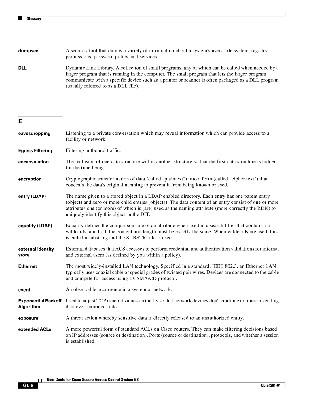 Cisco Systems OL-24201-01 manual GL-8 