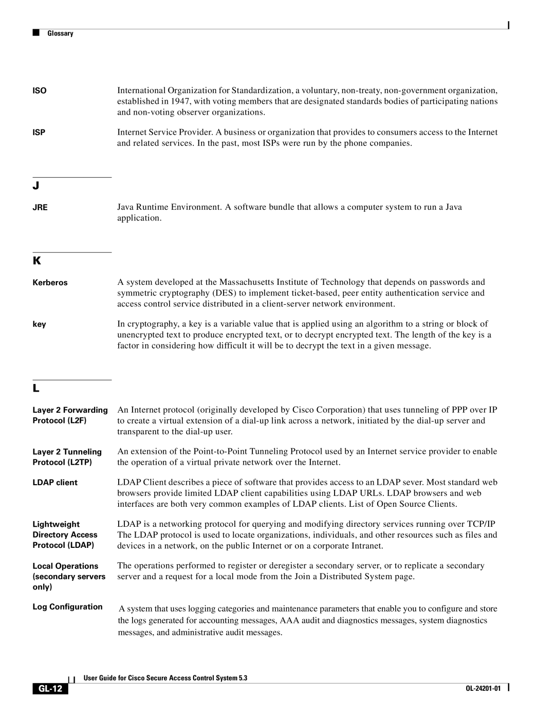 Cisco Systems OL-24201-01 manual GL-12 