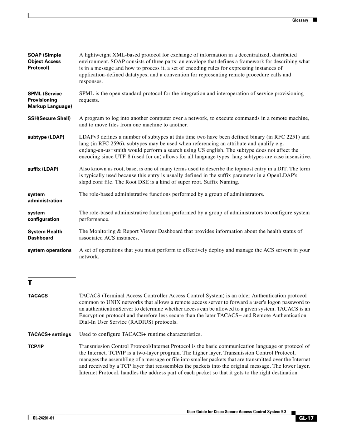 Cisco Systems OL-24201-01 manual GL-17 