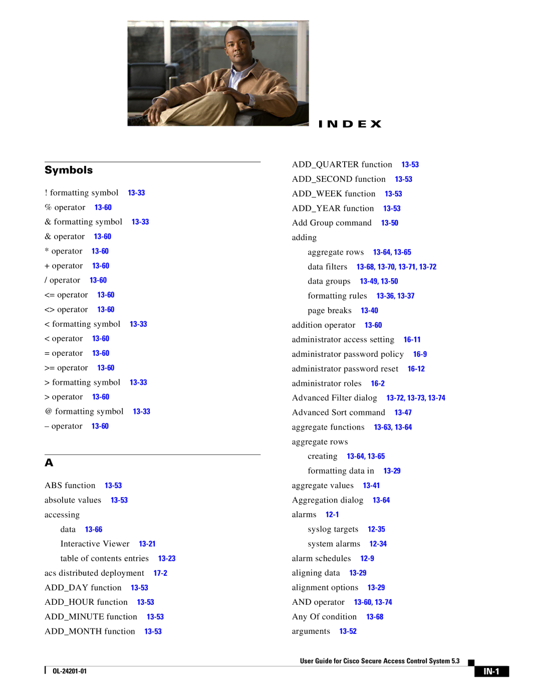 Cisco Systems OL-24201-01 manual Symbols, IN-1 