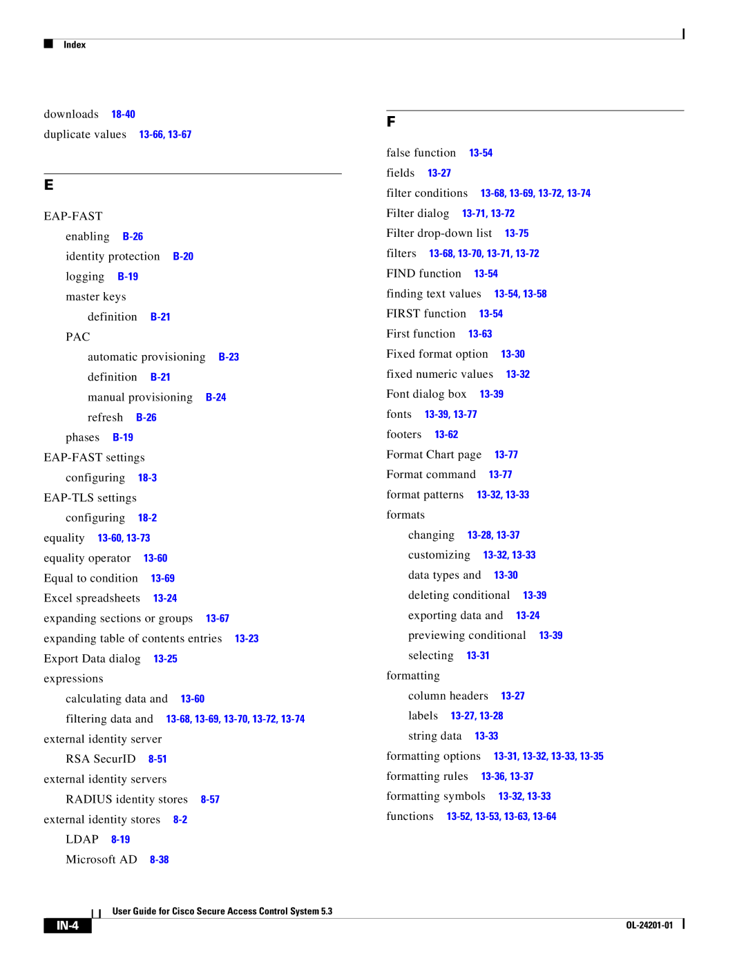 Cisco Systems OL-24201-01 manual Formatting symbols, IN-4 