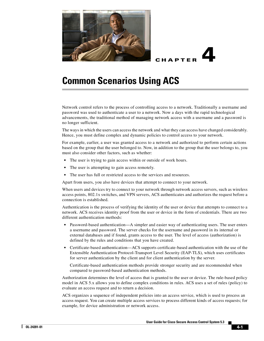 Cisco Systems OL-24201-01 manual Common Scenarios Using ACS 