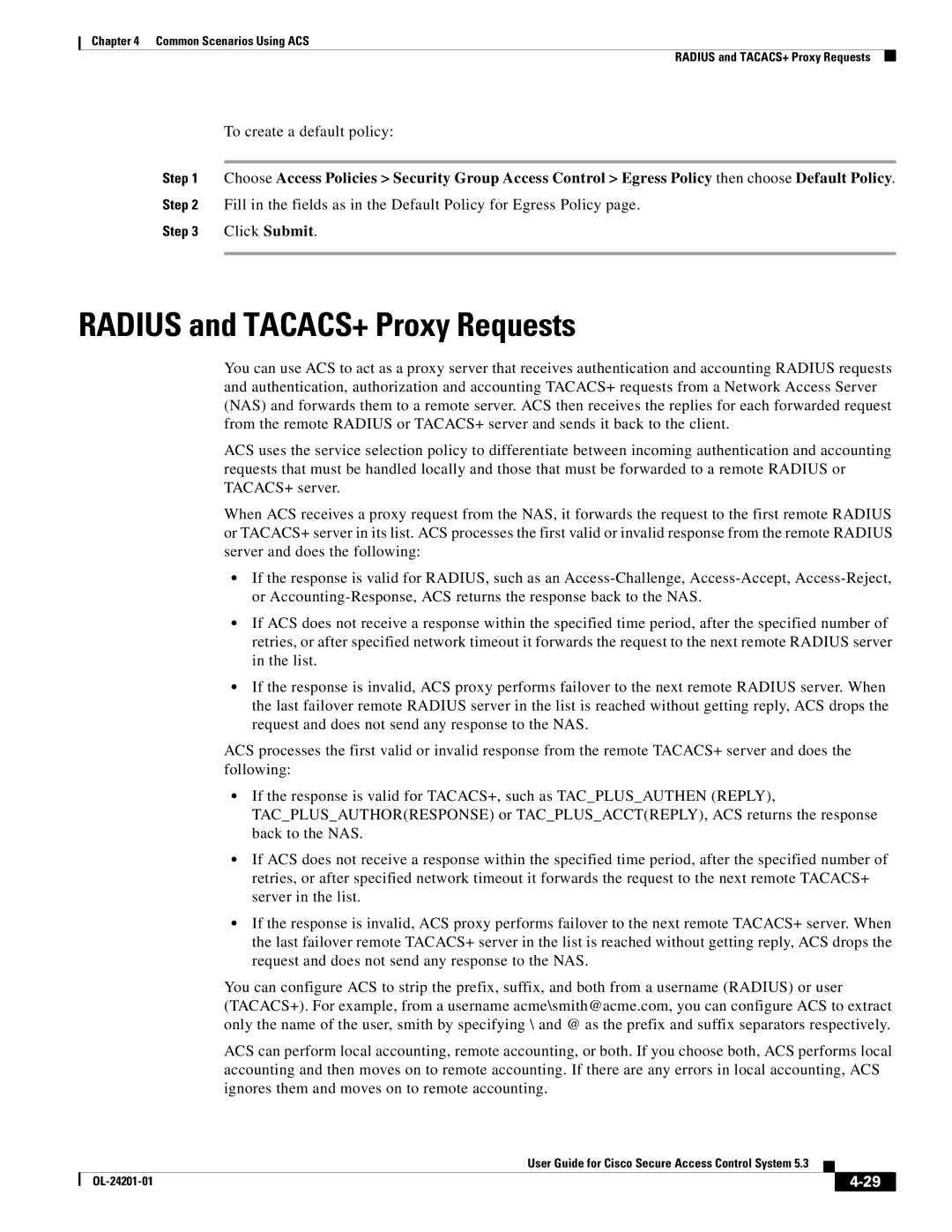 Cisco Systems OL-24201-01 manual Radius and TACACS+ Proxy Requests 