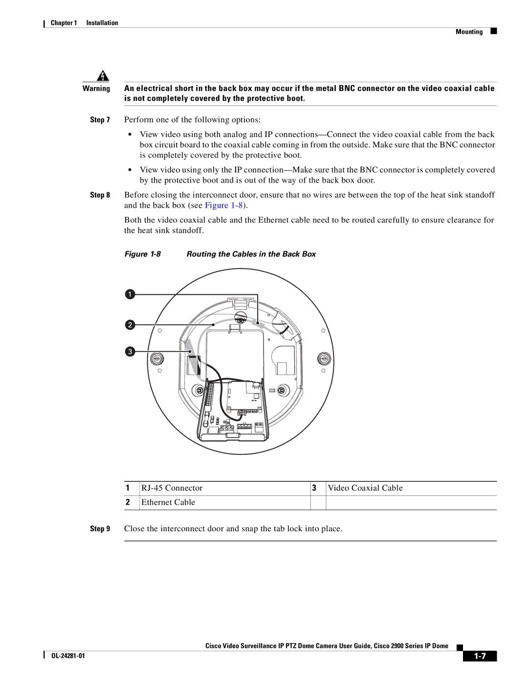 Cisco Systems 2900, OL-24281-01 manual Routing the Cables in the Back Box 