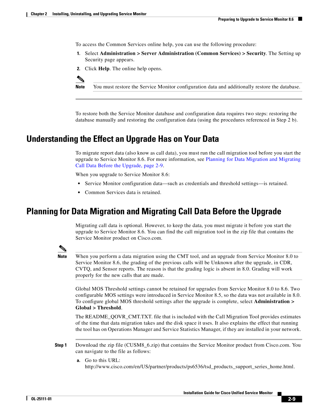 Cisco Systems OL-25111-01 manual Understanding the Effect an Upgrade Has on Your Data 