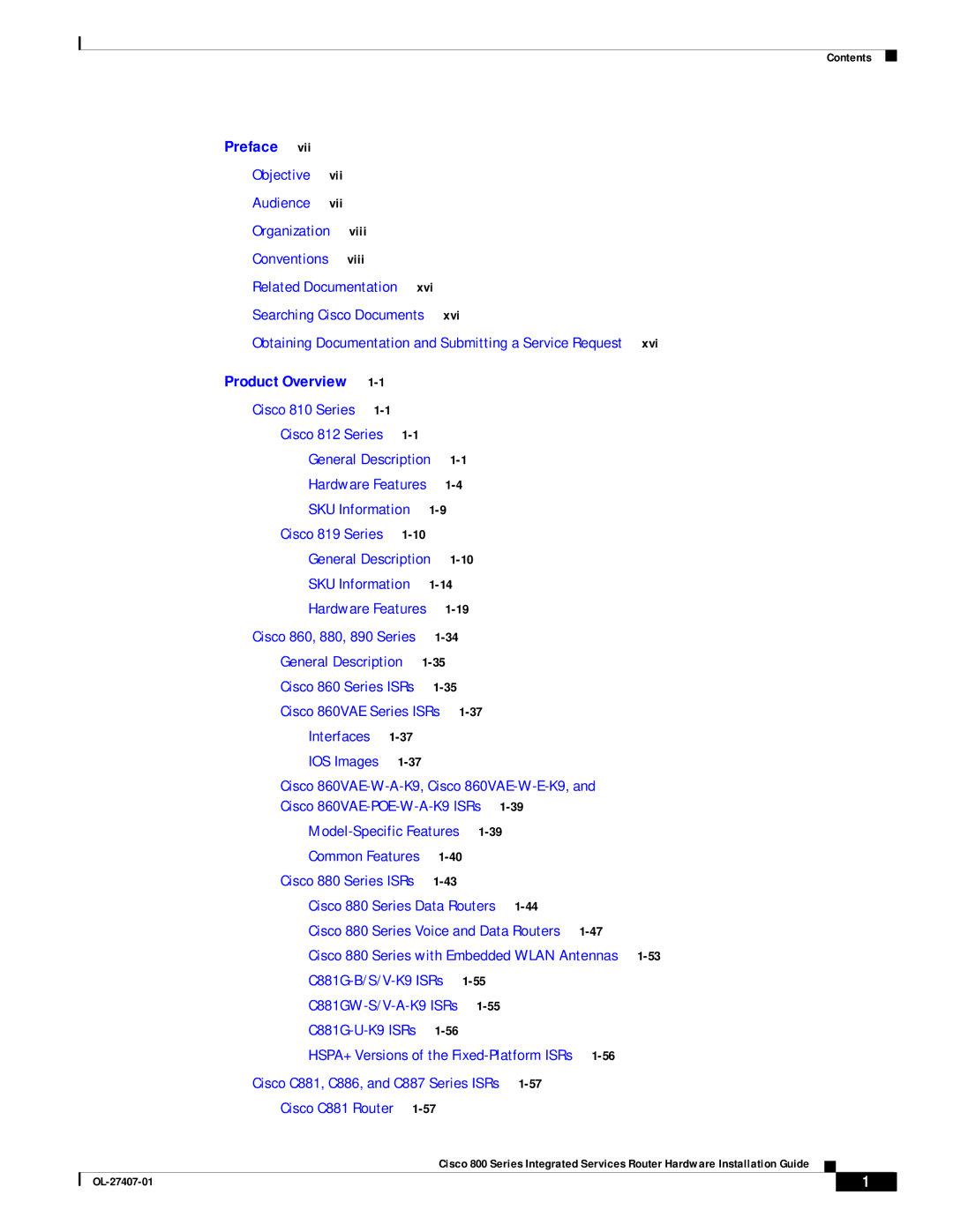 Cisco Systems OL-27407-01 manual Preface Objective 