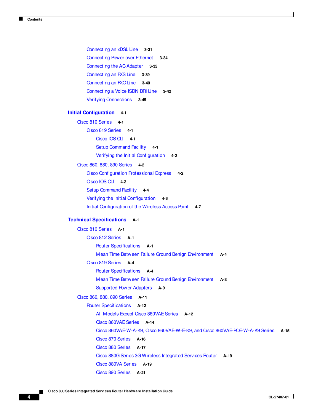 Cisco Systems OL-27407-01 manual Initial Configuration of the Wireless Access Point 