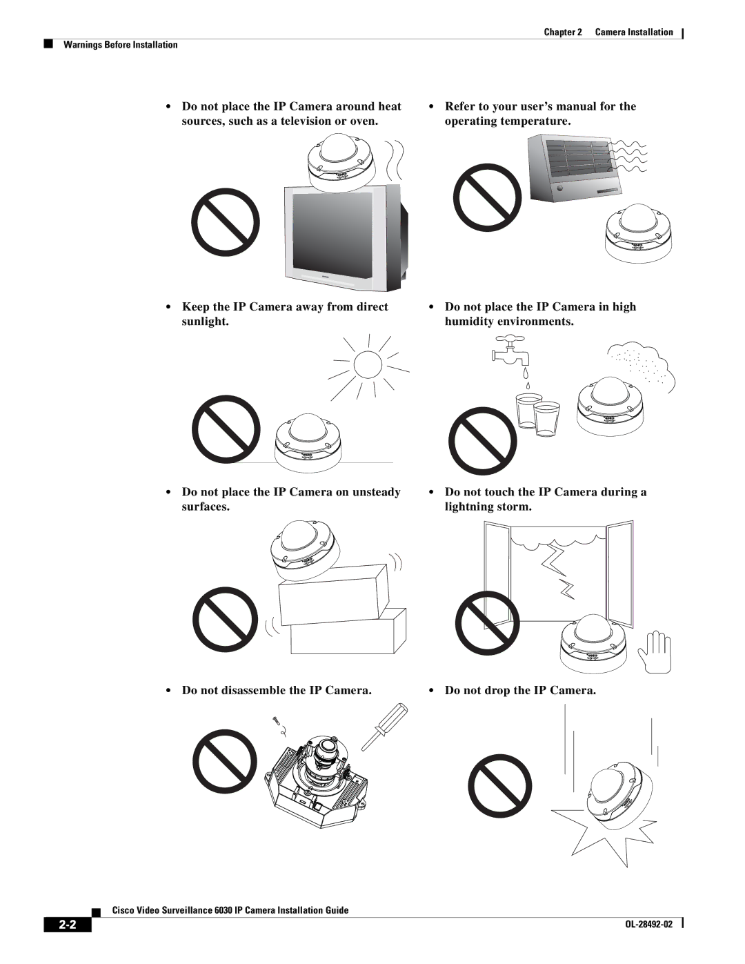 Cisco Systems OL-28492-02 manual Camera Installation 