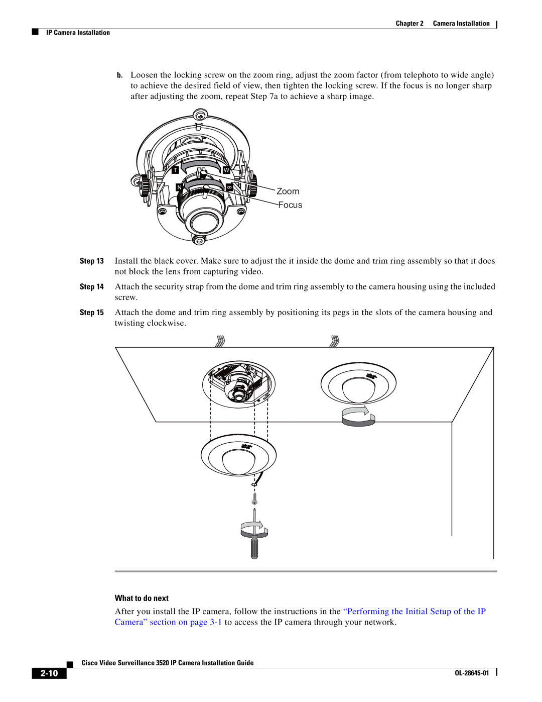 Cisco Systems OL-28645-01 manual Zoom Focus 