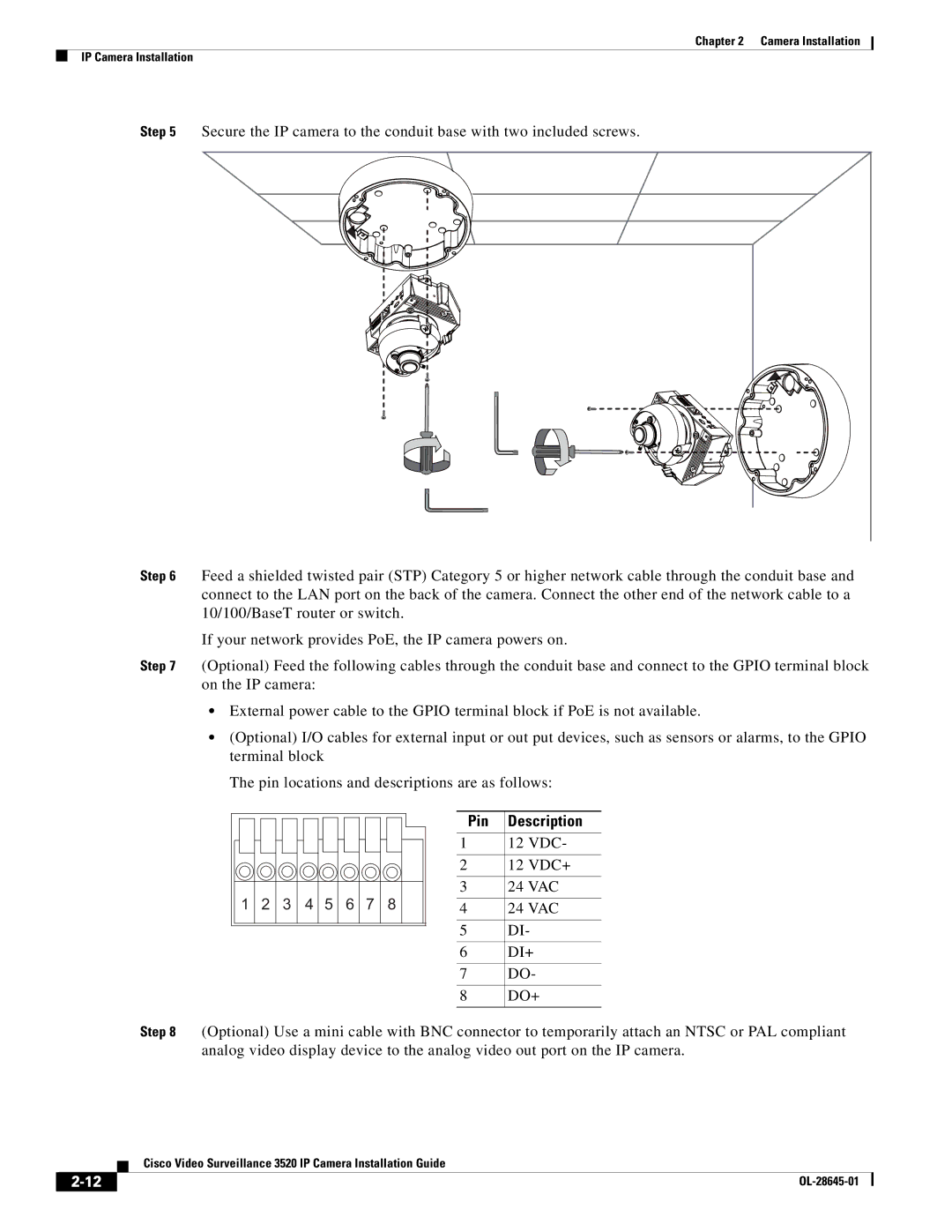 Cisco Systems OL-28645-01 manual Pin Description 