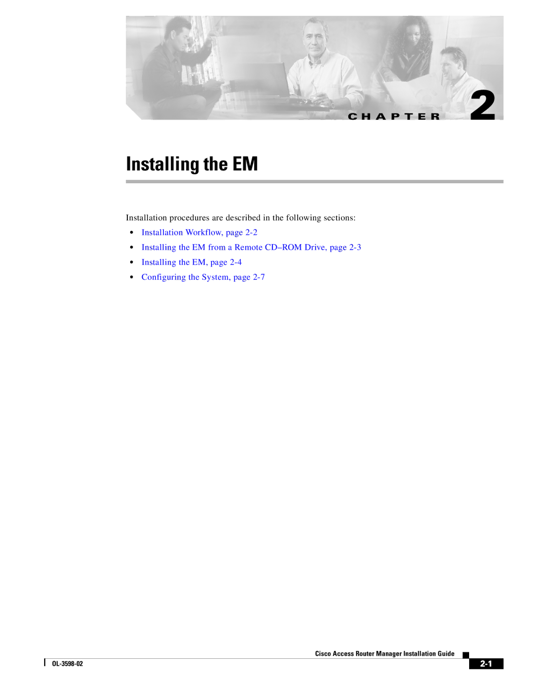 Cisco Systems OL-3598-02 manual Installing the EM 