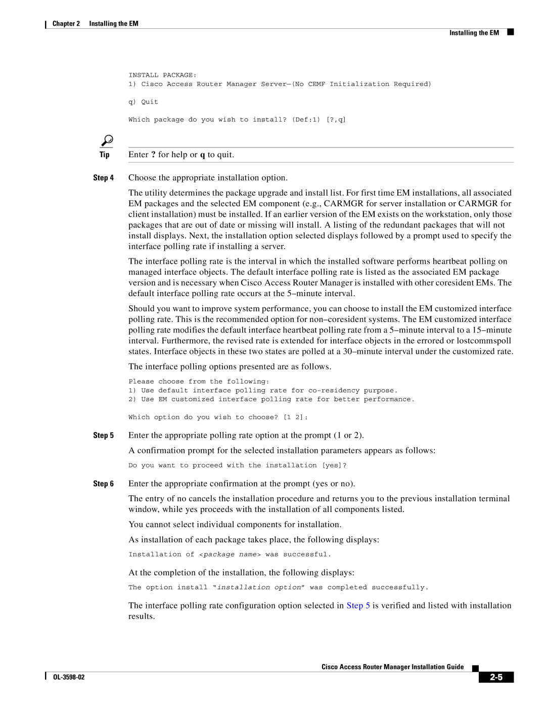 Cisco Systems OL-3598-02 manual Install Package 