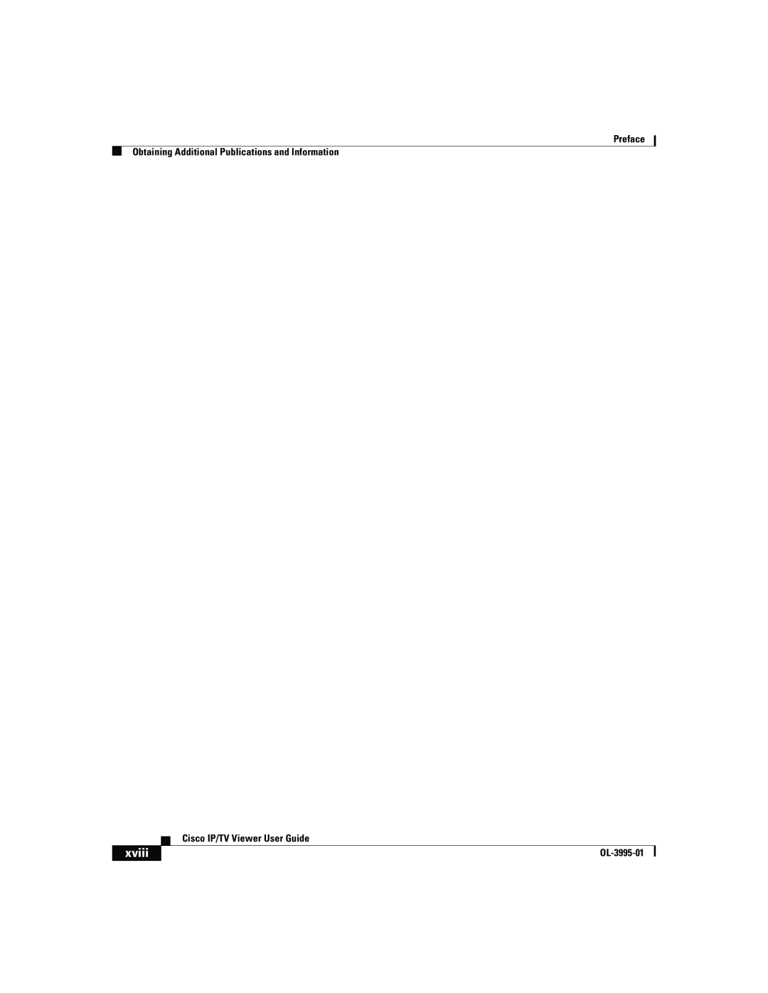 Cisco Systems OL-3995-01 manual Xviii 