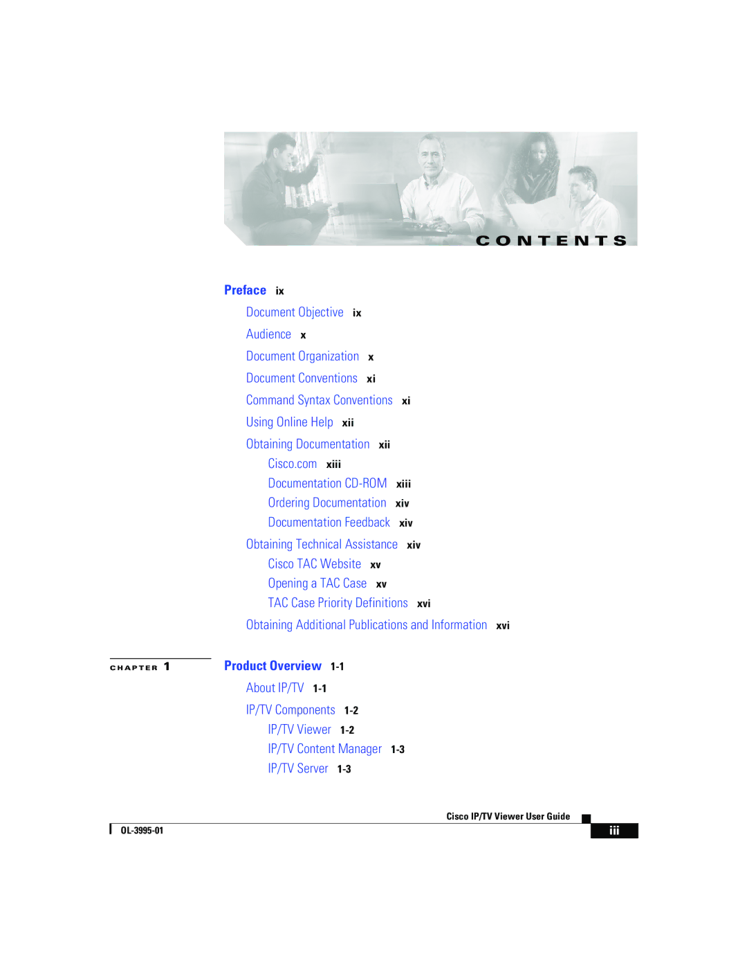 Cisco Systems OL-3995-01 manual N T E N T S 