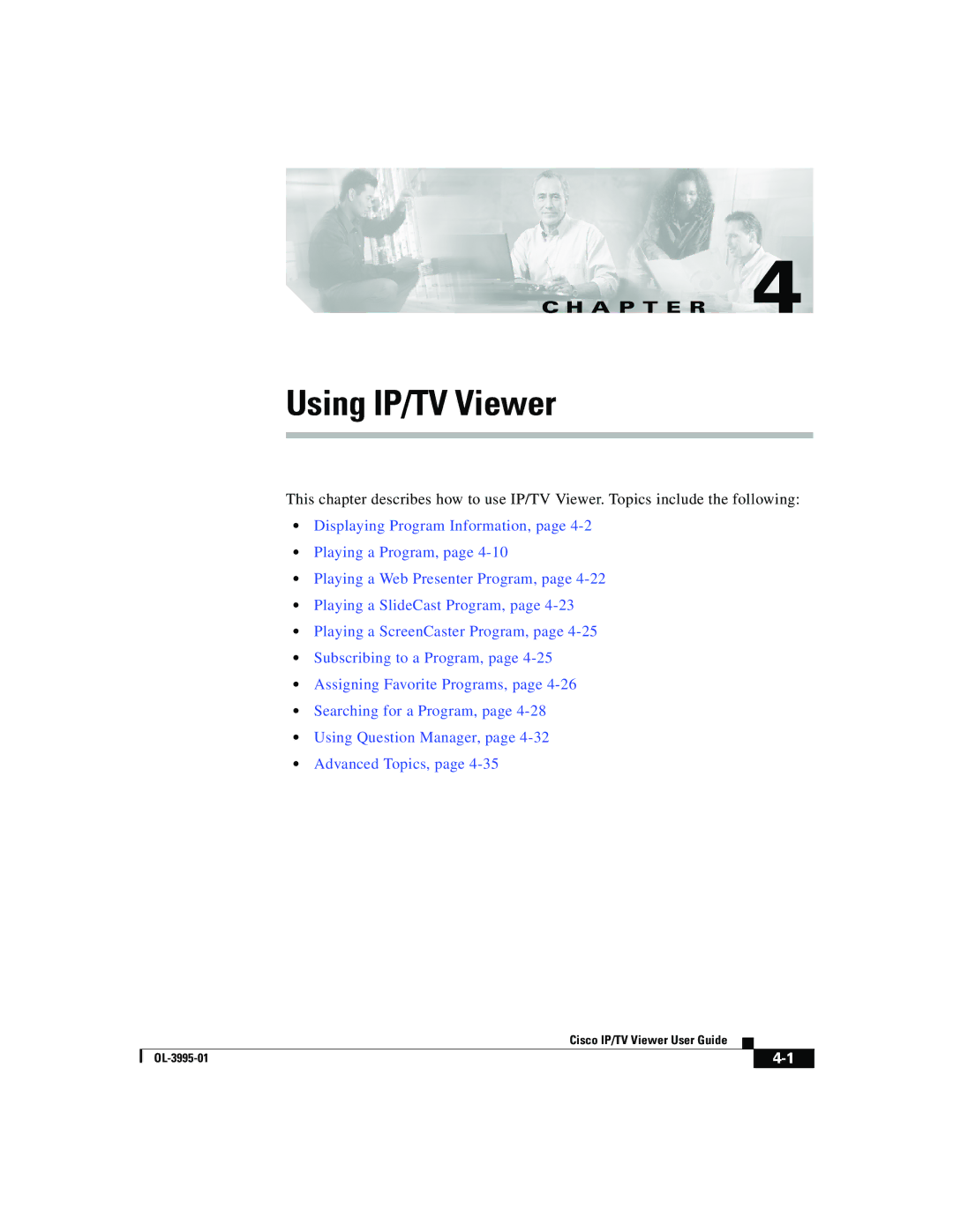 Cisco Systems OL-3995-01 manual Using IP/TV Viewer 