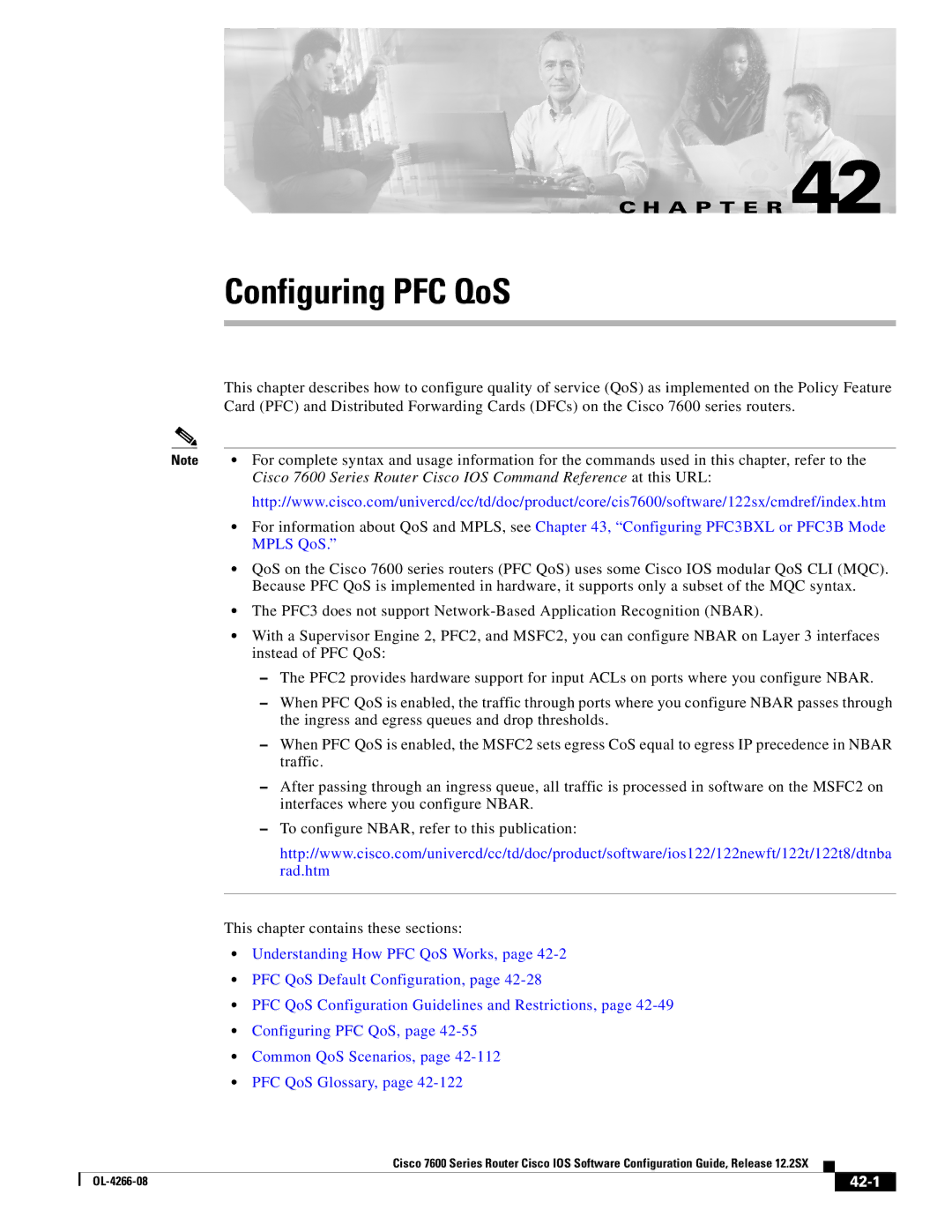 Cisco Systems OL-4266-08 manual A P T E R, 42-1 