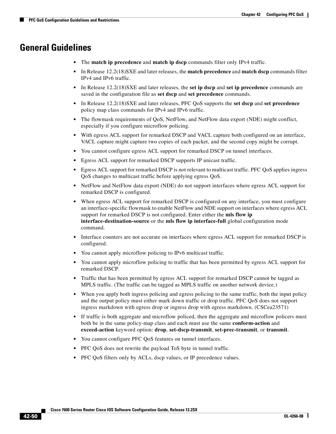 Cisco Systems OL-4266-08 manual General Guidelines, 42-50 