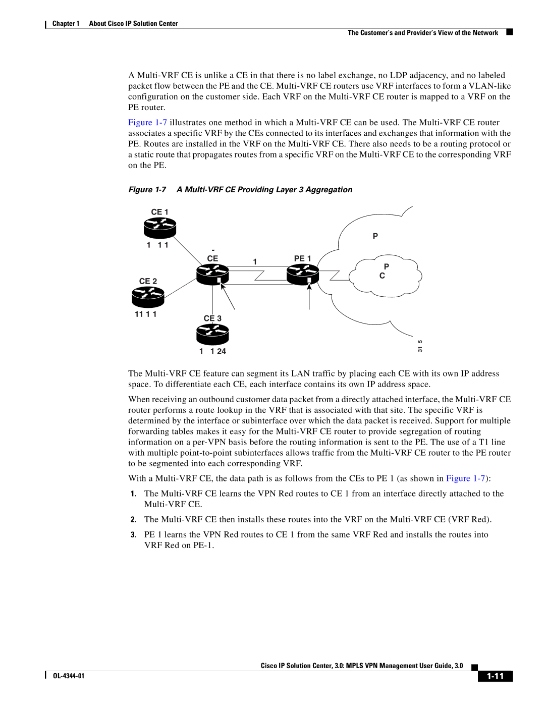 Cisco Systems OL-4344-01 manual A Multi-VRF CE Providing Layer 3 Aggregation 