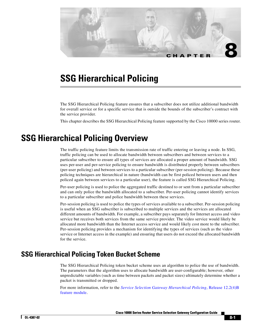 Cisco Systems OL-4387-02 manual SSG Hierarchical Policing Overview, SSG Hierarchical Policing Token Bucket Scheme 