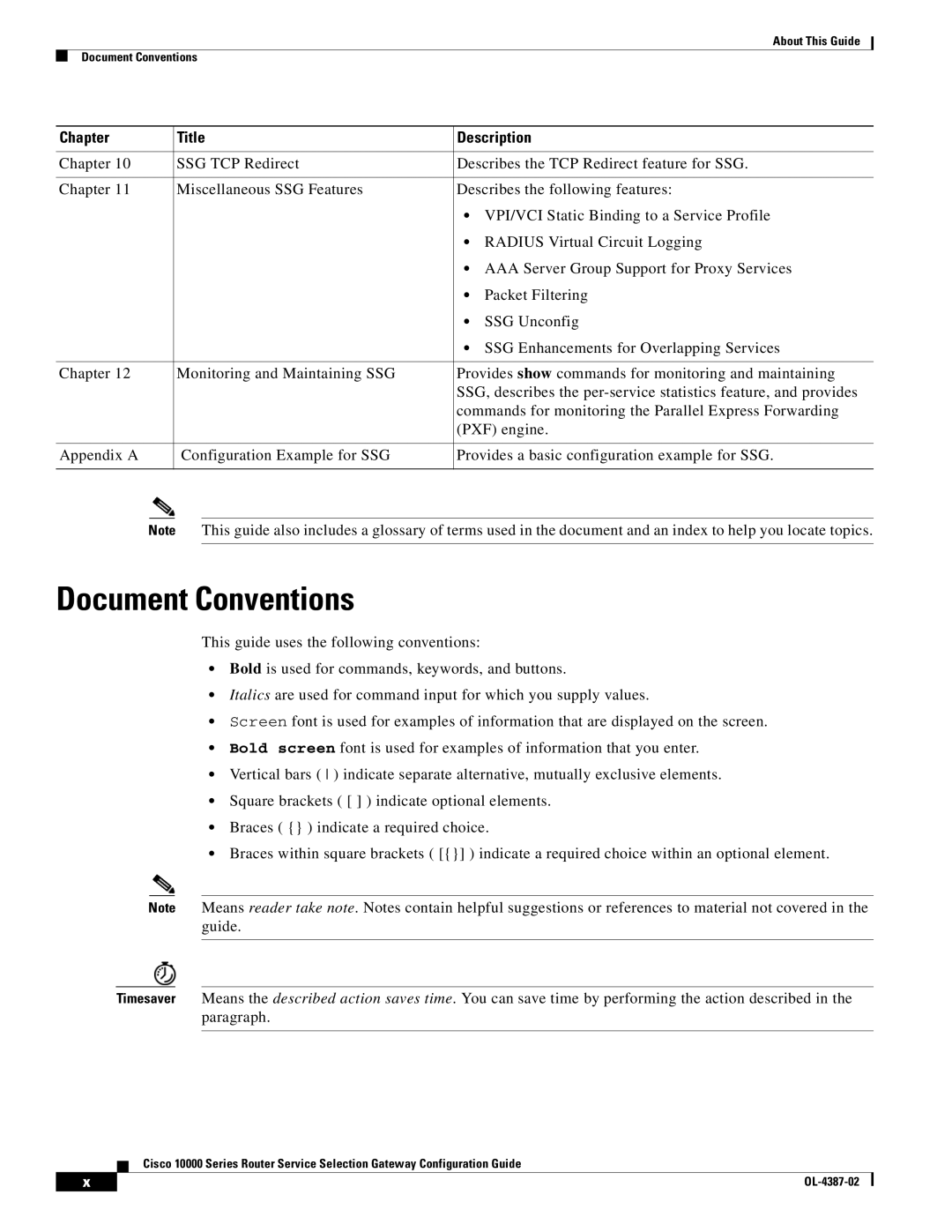 Cisco Systems OL-4387-02 manual Document Conventions 