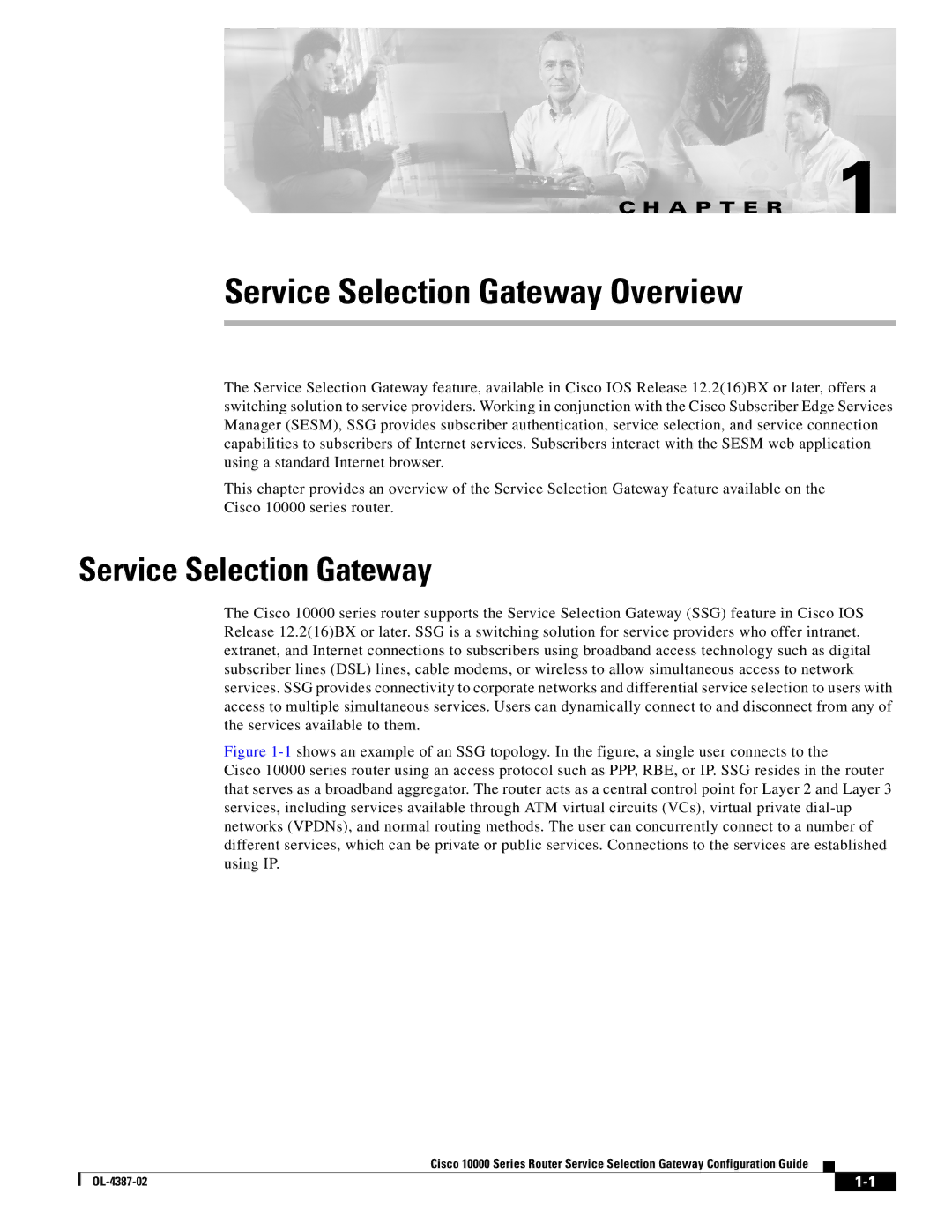 Cisco Systems OL-4387-02 manual Service Selection Gateway Overview 