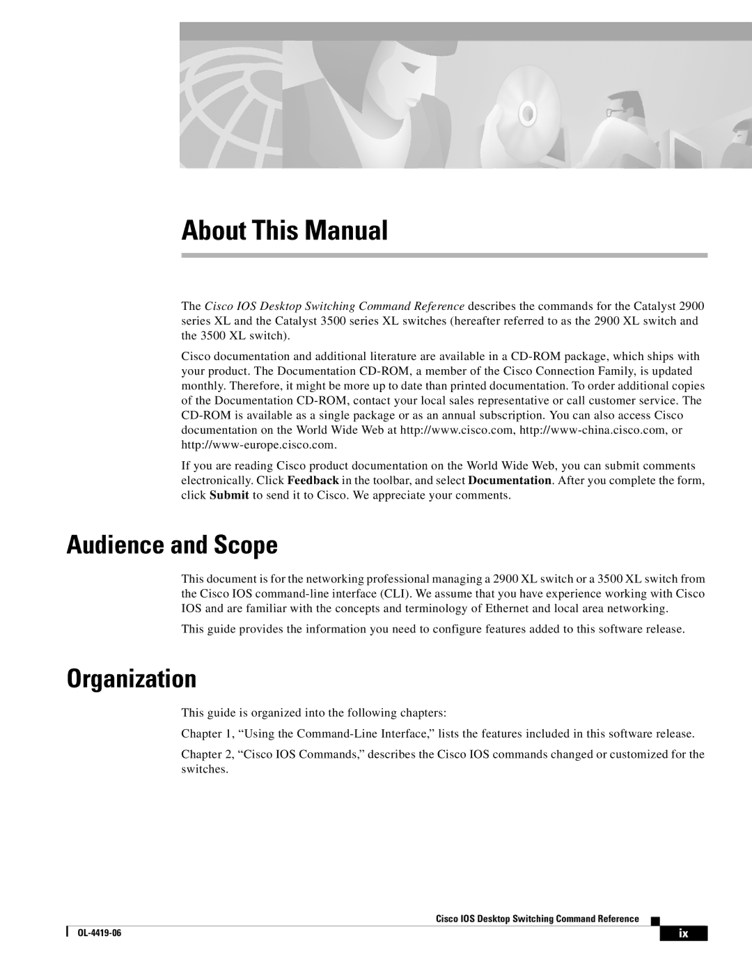 Cisco Systems OL-4419-06 manual About This Manual, Audience and Scope, Organization 