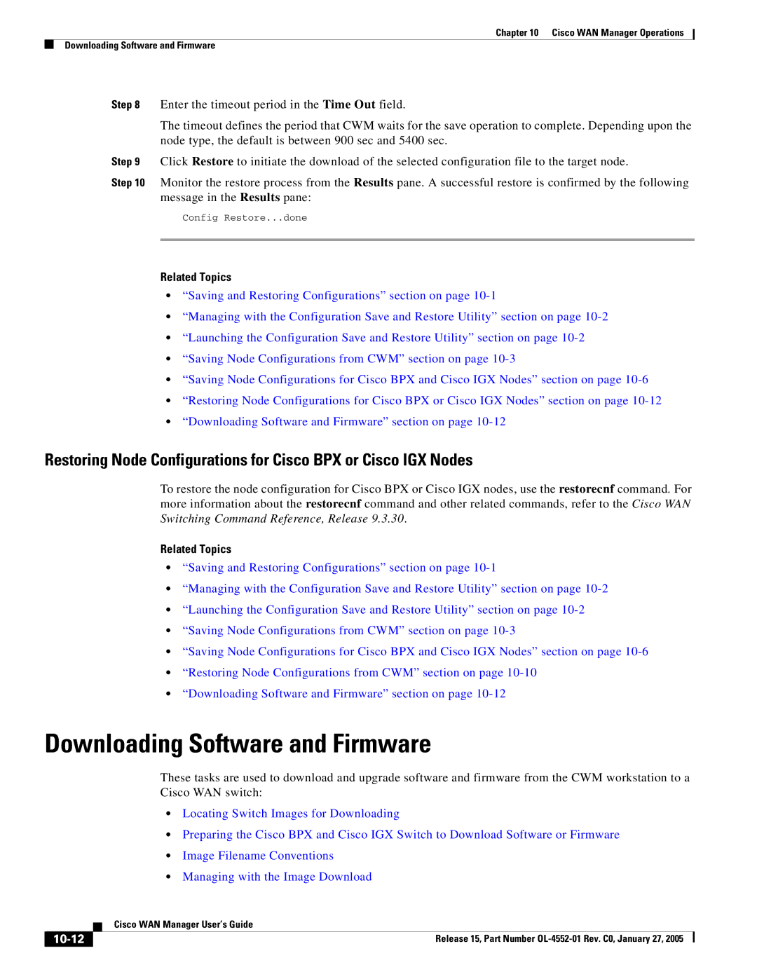 Cisco Systems OL-4552-01 manual Downloading Software and Firmware, 10-12 