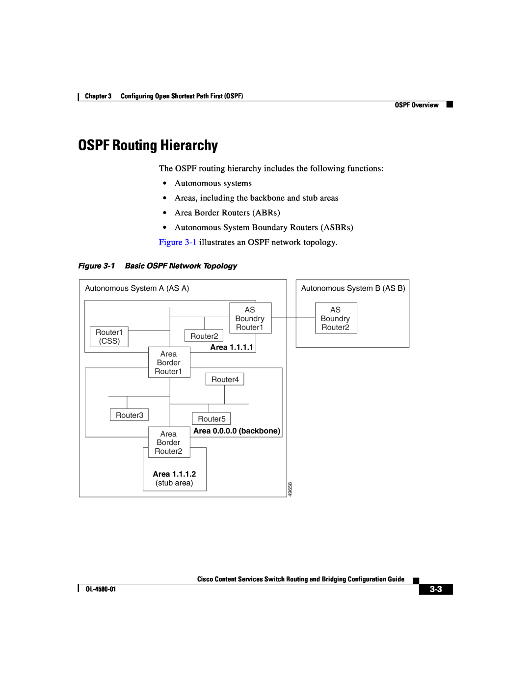 Cisco Systems OL-4580-01 manual OSPF Routing Hierarchy 