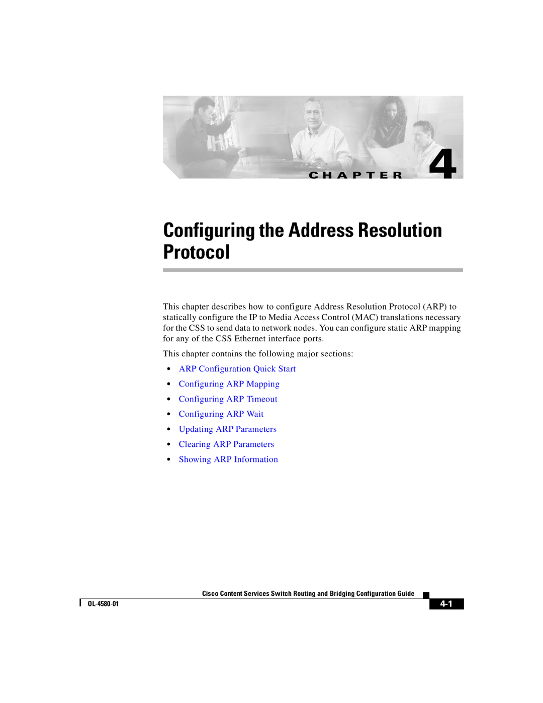 Cisco Systems OL-4580-01 manual Protocol, Configuring the Address Resolution 