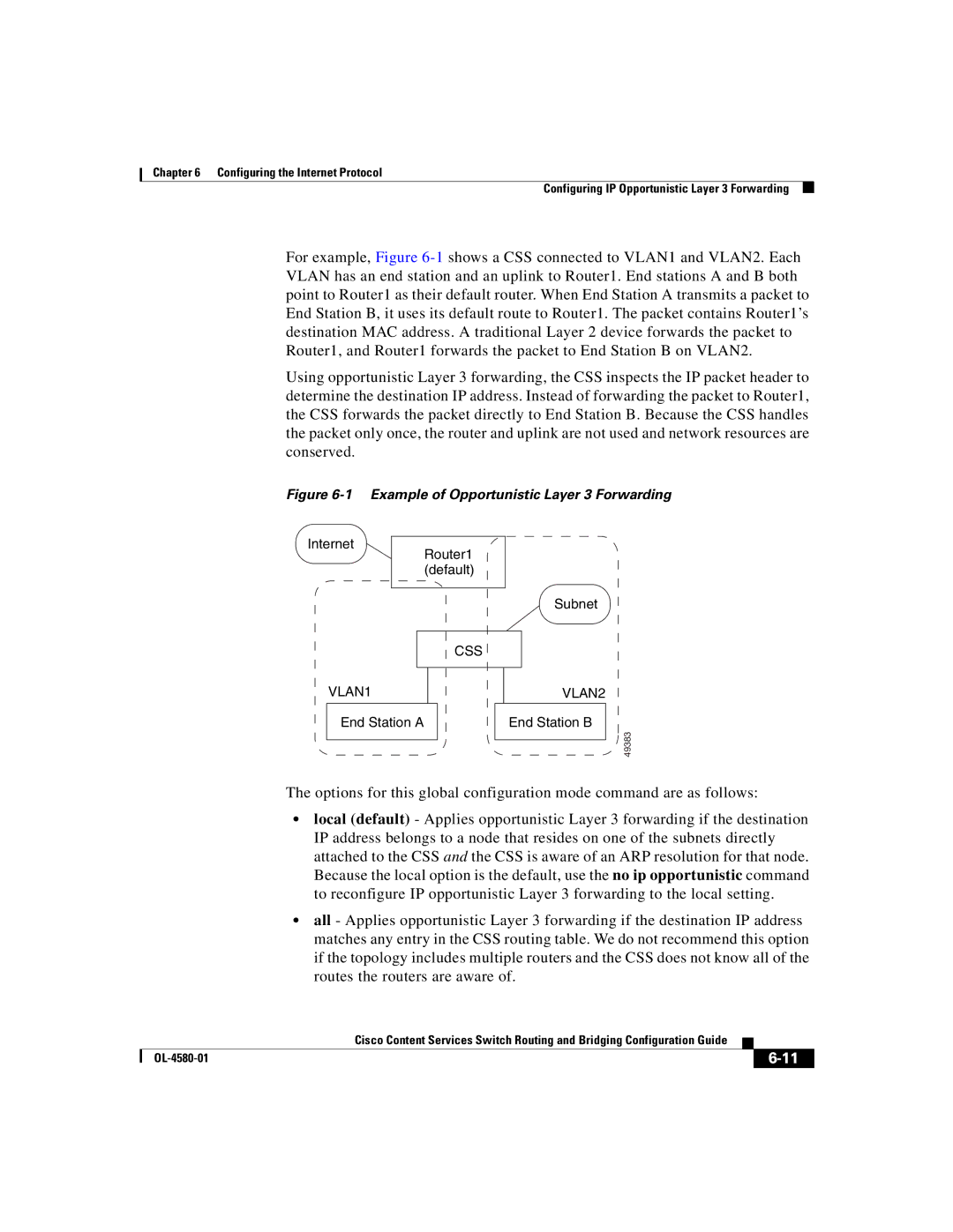 Cisco Systems OL-4580-01 manual Example of Opportunistic Layer 3 Forwarding 