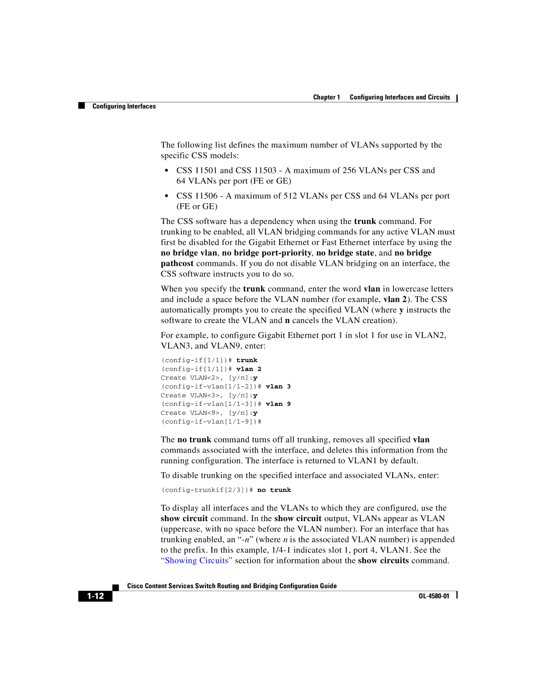 Cisco Systems OL-4580-01 manual Config-trunkif2/3# no trunk 