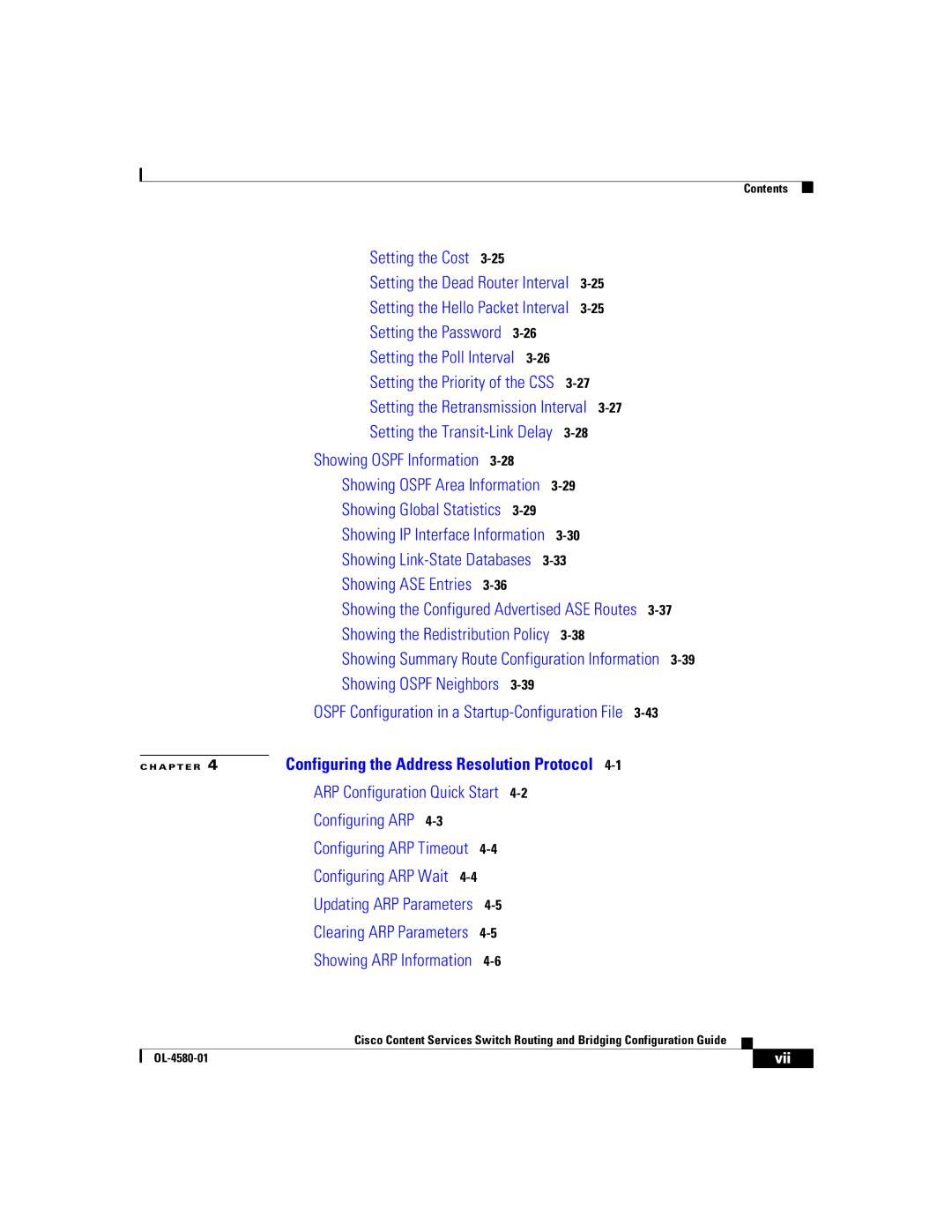 Cisco Systems OL-4580-01 manual Setting the Retransmission Interval, Vii 