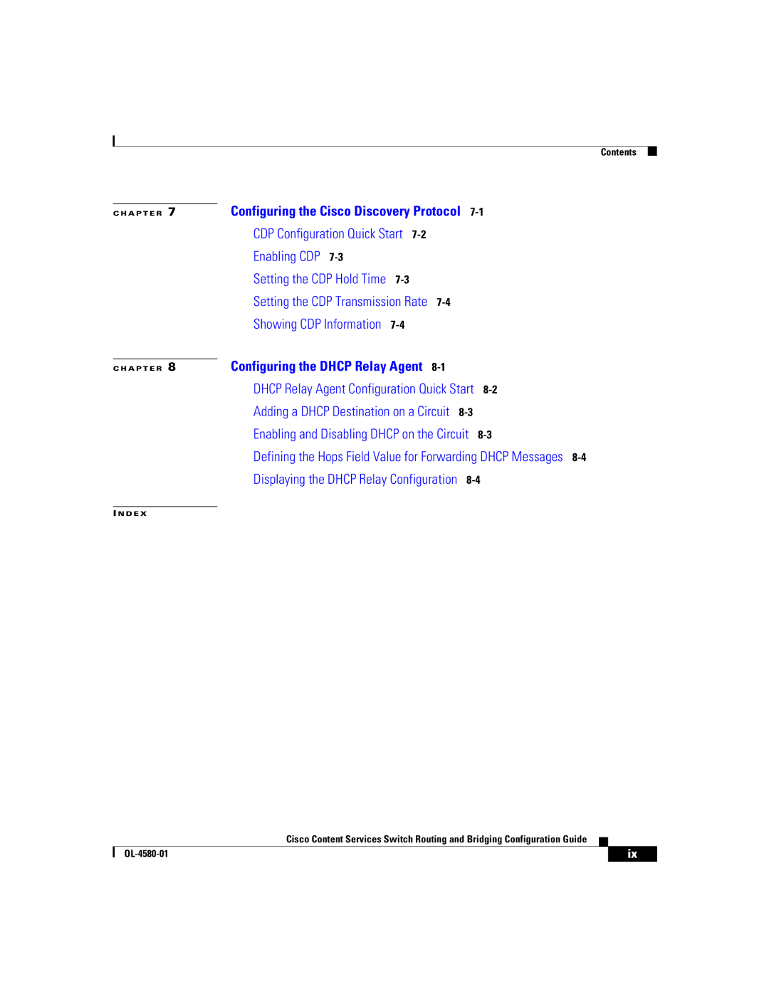 Cisco Systems OL-4580-01 manual Enabling CDP 