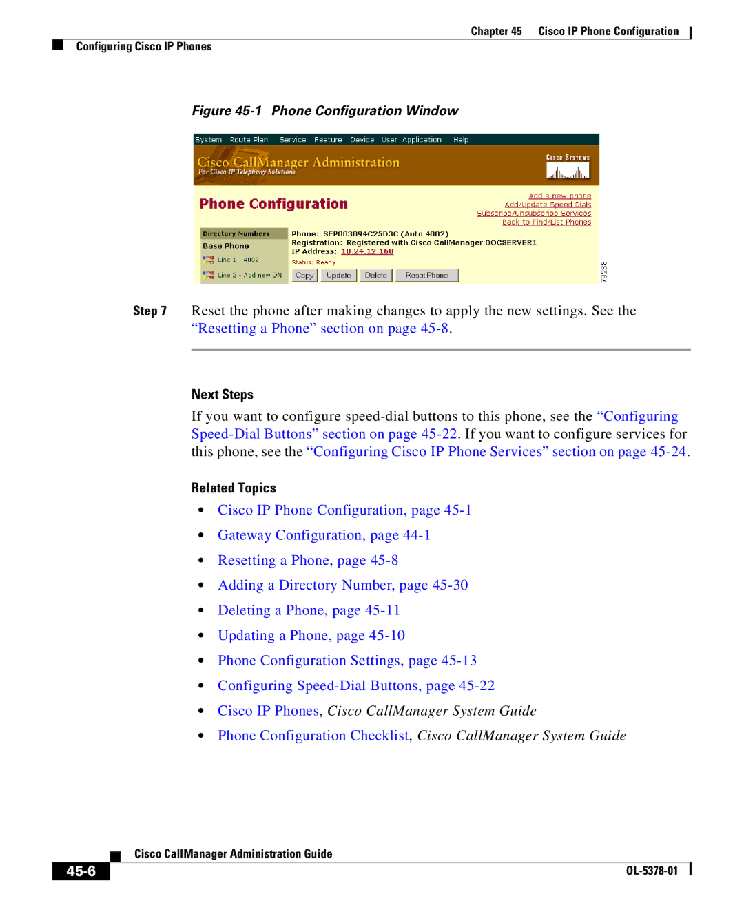 Cisco Systems OL-5378-01 manual Next Steps, 45-6 