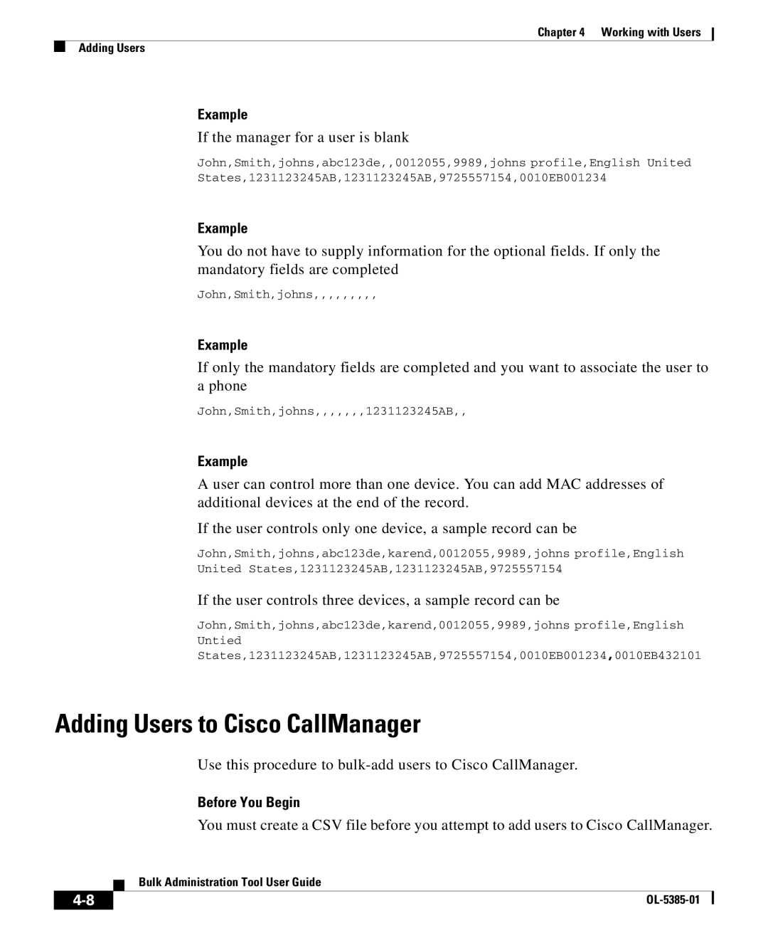 Cisco Systems OL-5385-01 manual Adding Users to Cisco CallManager, Before You Begin 