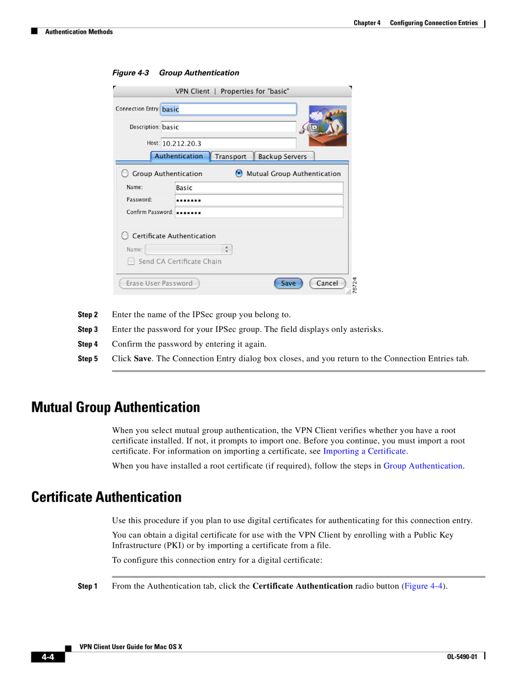 Cisco Systems OL-5490-01 manual Mutual Group Authentication, Certificate Authentication 