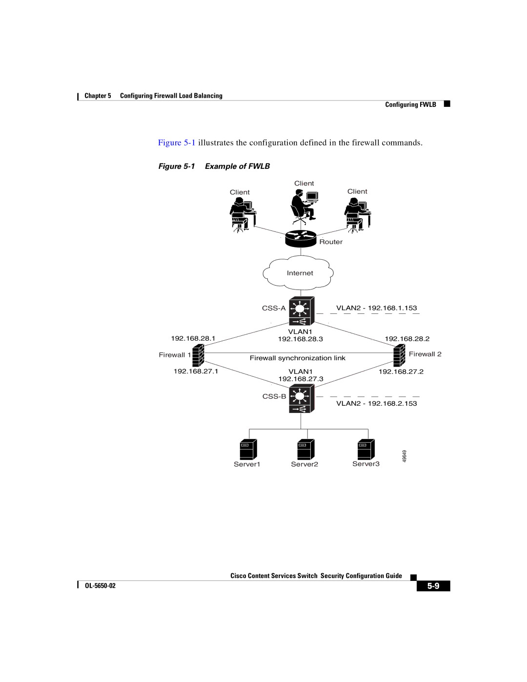 Cisco Systems OL-5650-02 manual Example of Fwlb 