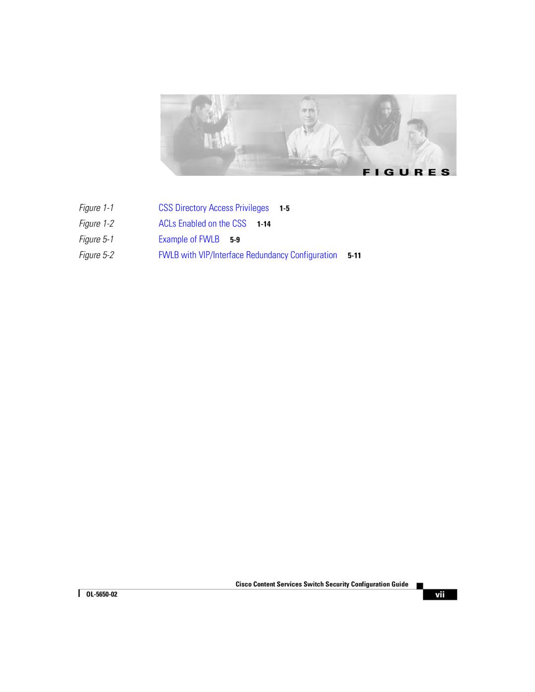 Cisco Systems OL-5650-02 manual Example of Fwlb, Vii 