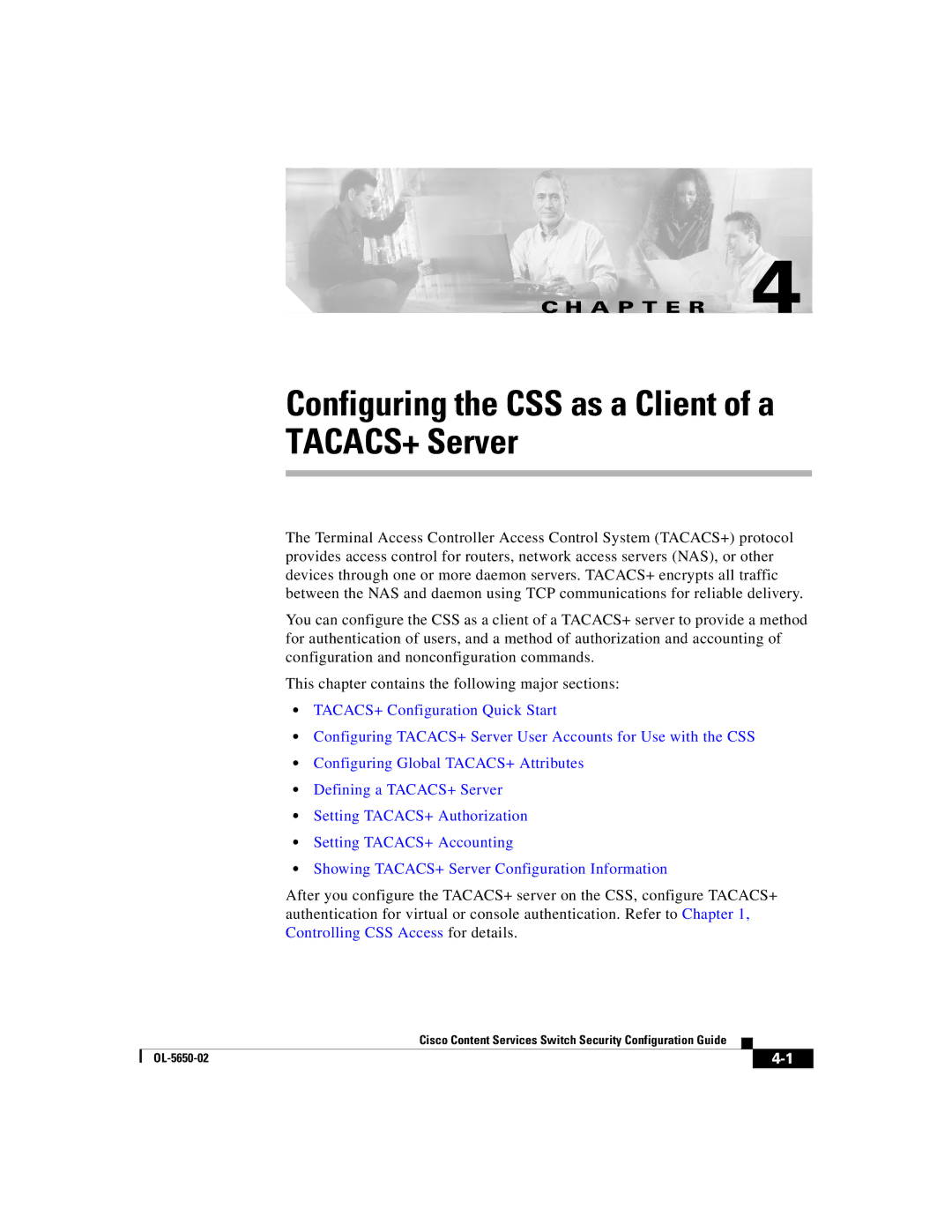 Cisco Systems OL-5650-02 manual TACACS+ Server 