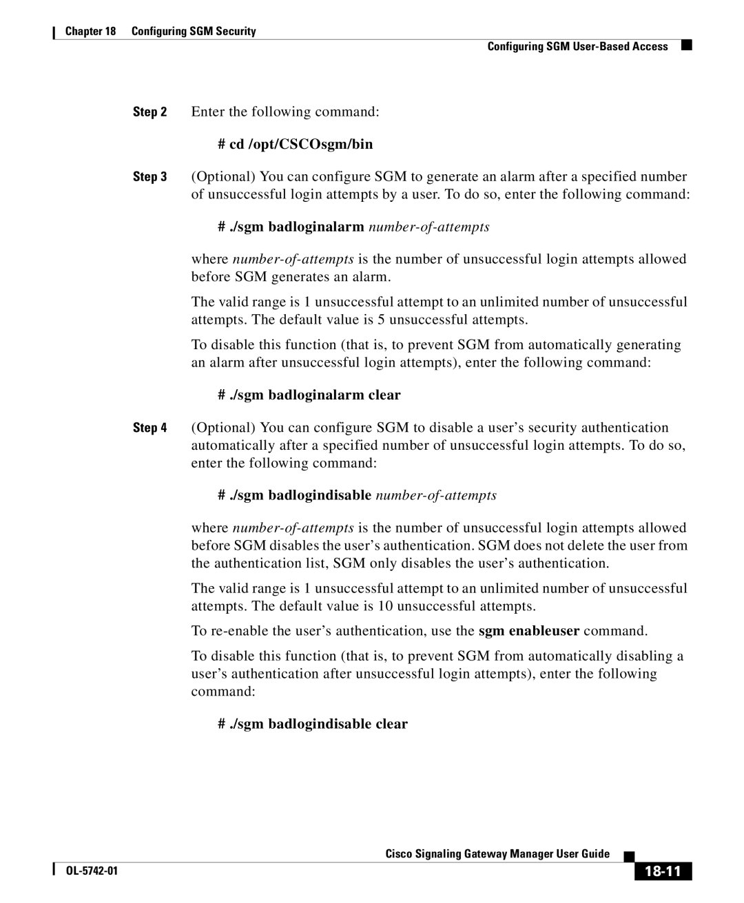 Cisco Systems OL-5742-01 manual 18-11 